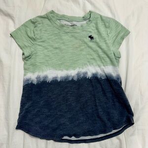 abercrombie kids Mint Green and Navy Dip-Dye Short Sleeve Tee